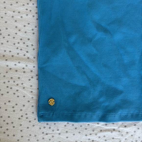 Lily Pulitzer Gael One Shoulder Ribbed Knit Tank Top In Lunar Blue Size M - Picture 5 of 5